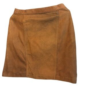 Brown A-Line Mini Skirt for Work